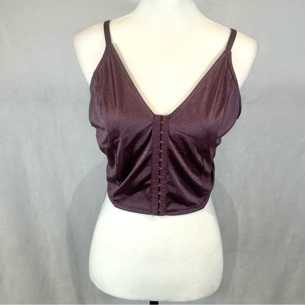 Bozzolo plum wine corset cop top size XL